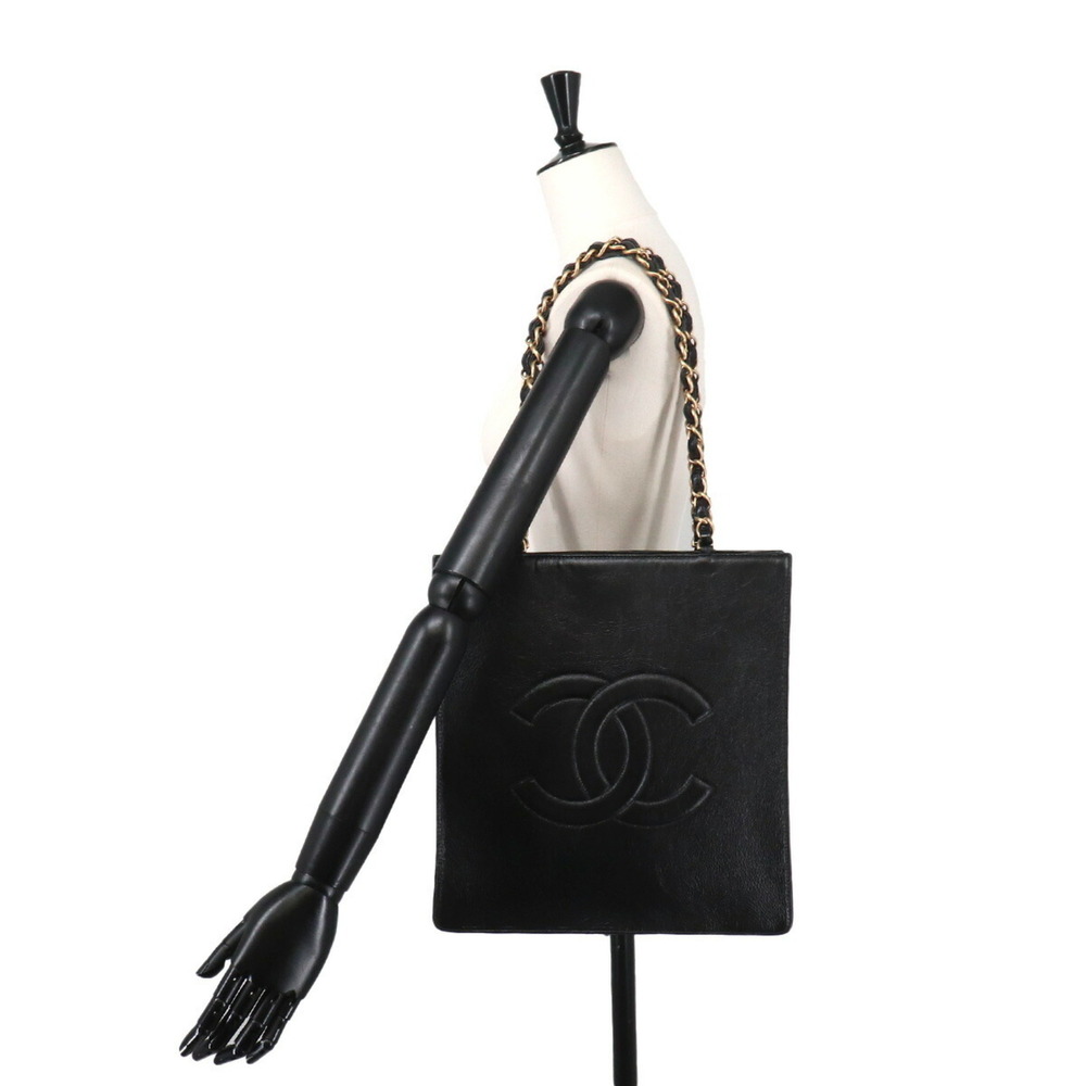 Chanel Coco Chain Tote Handbag, Leather, Black with Gold Hardware - Picture 10 of 10